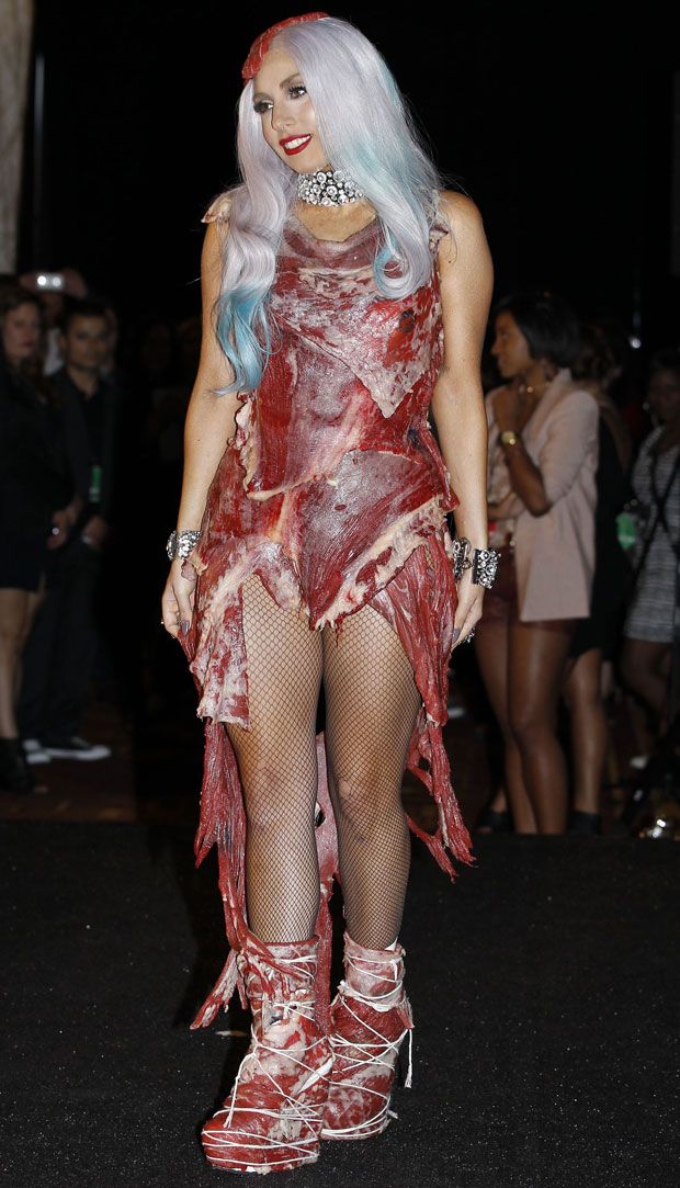 lady gaga’s meat dress